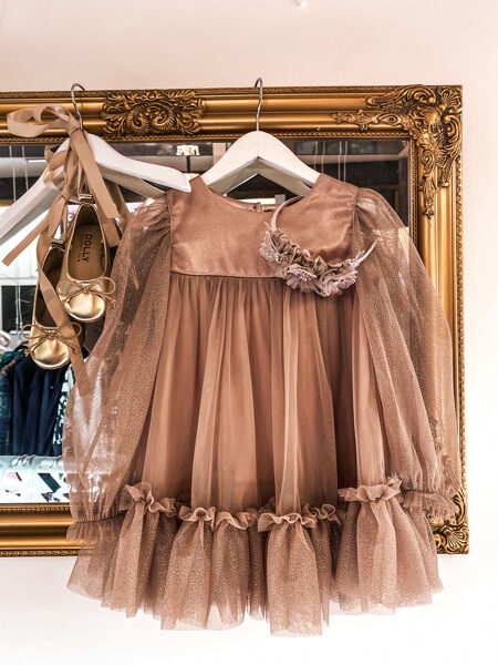 "STAR DUSTY ROSE" GIRL'S DRESS