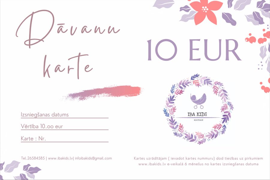 DĀVANU KARTE 10 EUR