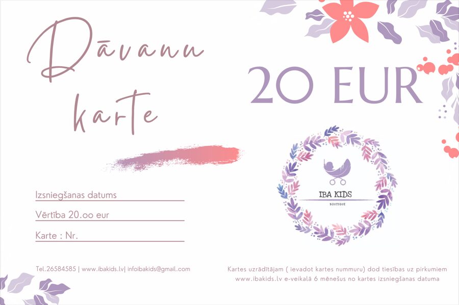 DĀVANU KARTE 20 EUR