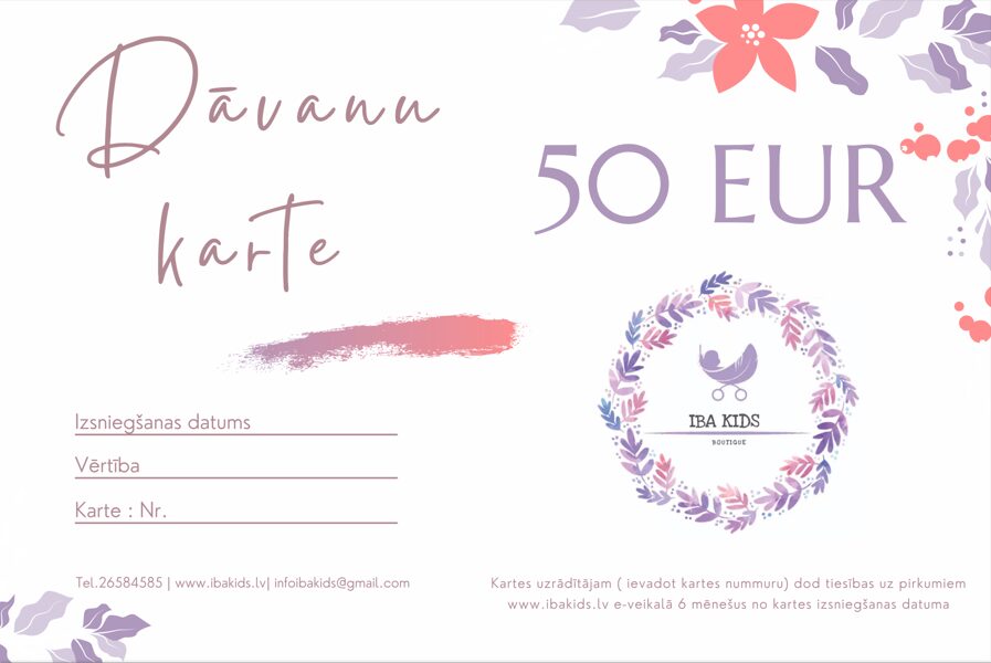 DĀVANU KARTE 50 EUR