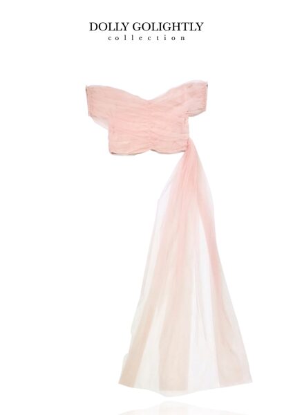 DOLLY GOLIGHTLY TULLE WRAP TOP WITH SLOOP BALLET PINK