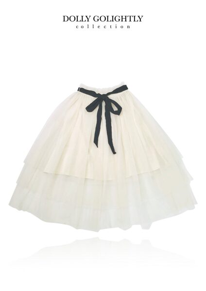 DOLLY GOLIGHTLY TUTU WITH STRING TIE MIDI SKIRT I ♥COFFEE