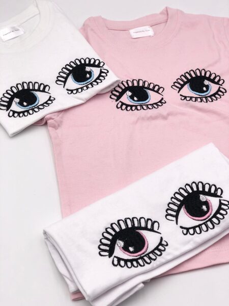 T-SHIRT WITH EMBROIDERED EYES