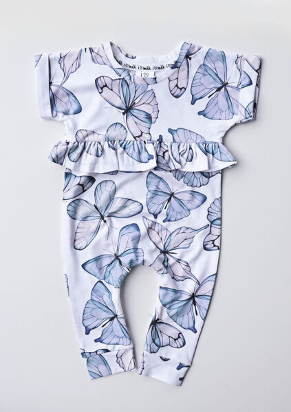 ROMPER - BLUE BUTTERFLIES