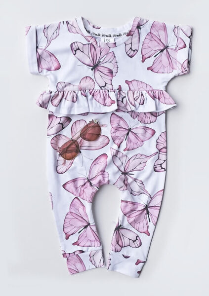 ROMPER - PINK BUTTERFFLIES