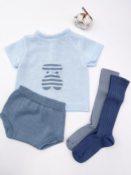 TWO-PIECE SET "BLUE BABY BEAR"